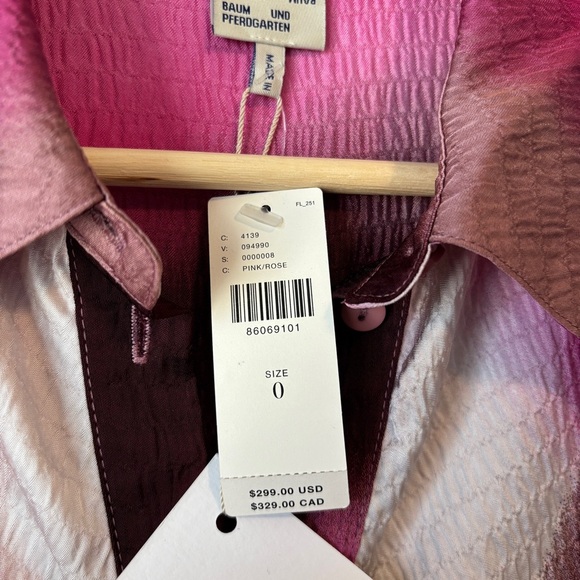 Baum und Pferdgarten Anthropologie pink Abira Dress size 0 NWT - Picture 6 of 14